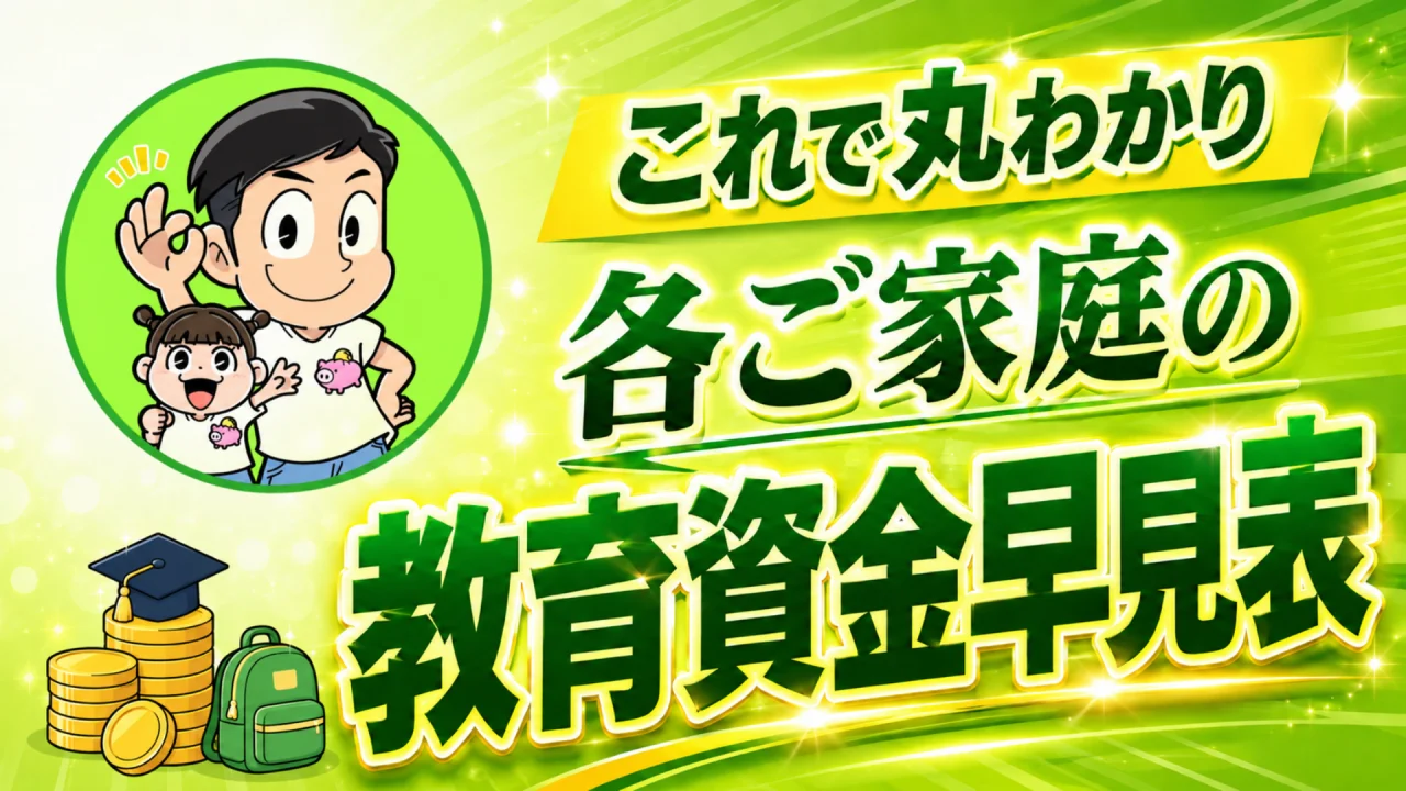 各ご家庭の教育資金早見表